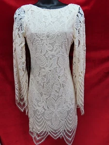Rare London Limited Edition Lace cream party Dress UK 6 - Picture 1 of 13