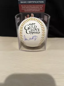 Don Mattingly New York Yankees Signed Gold Glove Award Baseball JSA COA - Picture 1 of 2