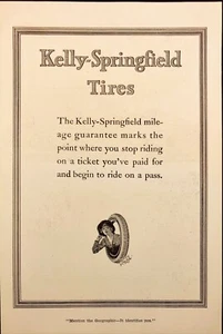 Kelly Springfield Tires Antique Print Ad 1917 - Picture 1 of 6