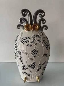 Nachtgedanken Zukunft der Kunst Unikat Keramik Skulptur handbemalt - Bild 1 von 1