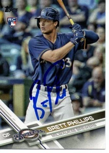 Brett Phillips Milwaukee Brewers 2017 Topps Update Rookie Signed Card - Picture 1 of 1