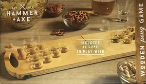 Drinking Game Mini Wooden Beer Pong Fun Cool Gift Party Cups Included Adult NEW! - Picture 1 of 24
