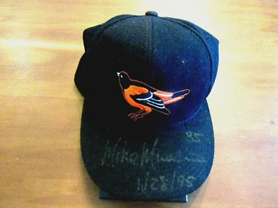 MIKE MUSSINA BALTIMORE ORIOLES YANKEES HOF SIGNED AUTO PRO NEW ERA CAP HAT JSA  - Image 1 of 4