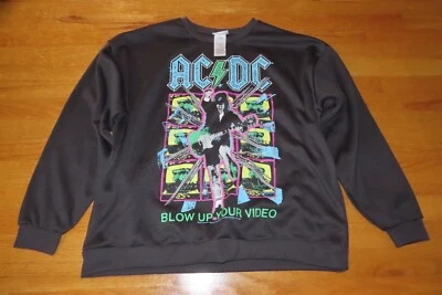 Retro 2021 AC / DC "Blow Up Your Video" (XL) Sweatshirt ANGUS & MALCOLM YOUNG - Image 1 of 3