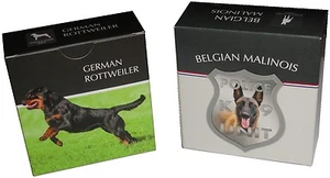 Niue 1 Oz Silver German Rottweiler 2015 + Belgian Malinois 2016 POLICE DOG - Picture 1 of 5