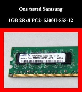 Samsung 1GB 2Rx8 PC2-5300U-555-12 Desktop Memory Stick Tested 5300U 5300 u - Picture 1 of 1