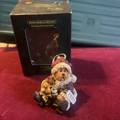 Boyd's Bears 2002 Christmas Ornamen-Elliot with Tree Vintage W/ Box - Image 1 of 4