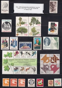 1731-1737 / 1743-1769 / USA 1978 Year Set complete, 41 Stamps Unused NH - Picture 1 of 2