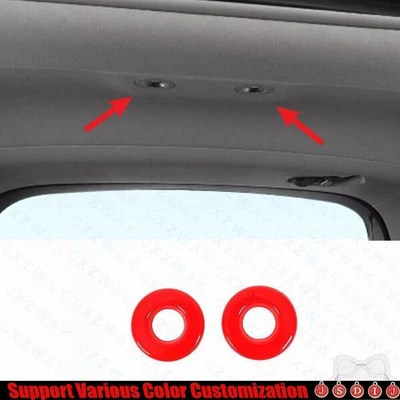 Para Honda HR-V HRV 2023-2024 Rojo Brillante Lámpara de Lectura Interruptor Cubierta Borde 2* Foto 1 de 4