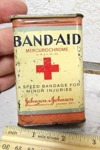 Vintage Pflasterdose, Johnson & Johnson Mercurochrome Speed Bandage, leer - Bild 1 von 5