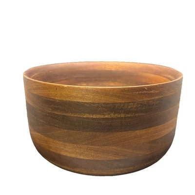 Ensaladera vintage madera maciza segmentada MCM firmada JA 1970 Foto 1 de 4