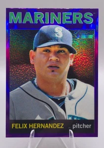 2013 Topps Heritage Chrome #HC34 Felix Hernandez Viola Rifrattore Mariners - Foto 1 di 2