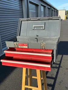 Stack On Tool Box Chest With 2 Metal Steel Drawers 22” FREE SHIPPING - Picture 1 of 6