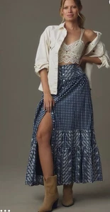 Banjanan Marta Mixed Print Maxi Skirt Women's Size Medium Anthropologie NWT - Picture 1 of 5