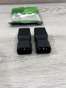 Dracaena 2 Pack PDU UPS Power IEC Male C14 to Female C19 Adapter IEC Connector - Picture 1 of 4