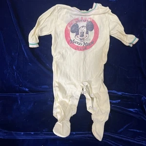 VTG 1980s Baby Disney Member Baby Mickey Club One Piece Size 3-6 Months - Picture 1 of 4