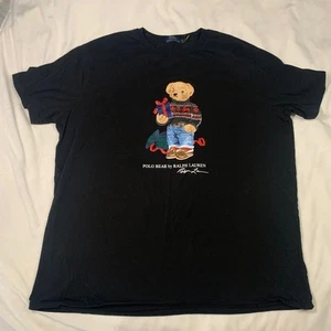 Polo Bear by Ralph Lauren schwarz Urlaub Weihnachtsgeschenke Grafik Tee T-Shirt 3xl - Bild 1 von 6