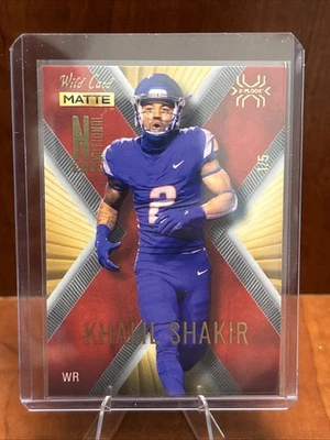 1/5 - 2022 Wild Card KHALIL SHAKIR National VIP Red Gold X-PLODE MATTE #MXPN-19 - Image 1 of 2