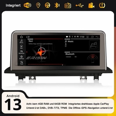 8-Kern 10.25" Android 14 Autoradio GPS Radio für BMW X1 F48 NBT DAB+DVR CarPlay - Bild 1 von 4
