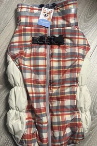 Kuoser Hundejacke Kariert Warm Winterweste mit Geschirr & Reflektor Neu OVP - Bild 1 von 3