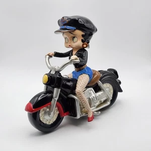 Betty Boop Ceramic Figurine Motorcycle Bank Westland Giftwere - Picture 1 of 8