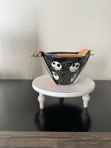 Nightmare Before Christmas Jack Skellington Noodle/Ramen Bowl with Chopsticks - Picture 1 of 6