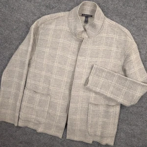Eileen Fisher Mantel mit hohem Kragen Damen XXS dunkel perlgrau vorne offen Wollmischung - Bild 1 von 9