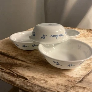 Set Of 4 Corelle In The Garden 6 3/4” BOWLS Dessert Snack Plates 6.5” 6.75” USA - Picture 1 of 5