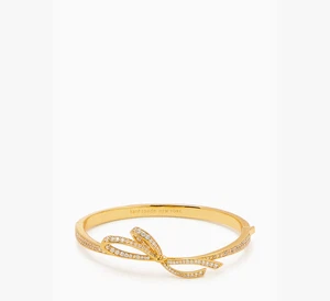 Kate Spade All Tied Up Pave Bangle Bracelet ROSE GOLD NWT - Picture 1 of 4