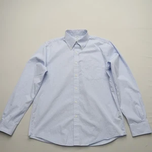Brooks Brothers Mens Button Down Shirt 15.5-35 Original Polo Blue Check Supima - Picture 1 of 9