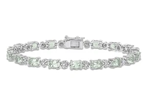 7.35 Carat (ctw) Green Quartz Bracelet Sterling Silver - Picture 1 of 4