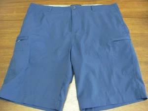 Three Sixty Six Golf Athletic Shorts Blue Solid Flat Front Men 38. - Picture 1 of 4