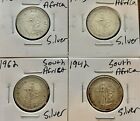 (4) 1942-1963 Rare World Silver Coins South Africa See Pics No Reserve