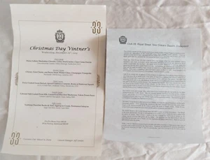 De colección 2013 Disneyland Club 33 Día de Navidad Vintner's Menu & Story - Imagen 1 de 8