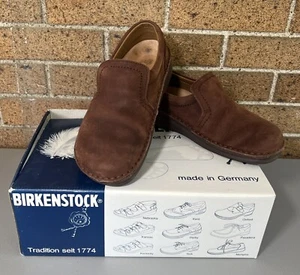 Birkenstock Nashville Shoes Nubuck Brown Leather Loafer sz EU 37 US Women’s 6 - Picture 1 of 11