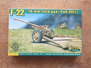 ACE 1/72: F-22 76-mm FIELD GUN/ PaK 36(r) #72233: RARE 2007 KIT
