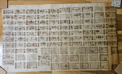 Póster completo vintage 1975 Kilpatrick's Bread Early American Money 51"x 30" RARO Foto 1 de 4