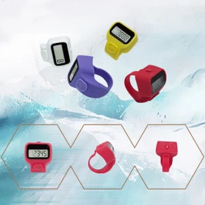 Digital Counter Manual Push Button Counter Smart Vibration Ring Finger Clicker - Picture 1 of 24