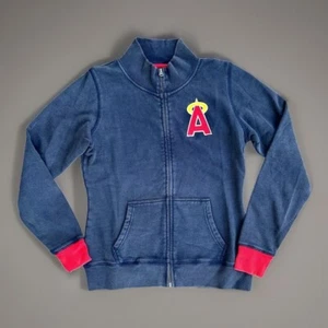 Red Jacket Los Angeles Angels Men's Varsity Jacket Blue Size M Full-Zip - Picture 1 of 4