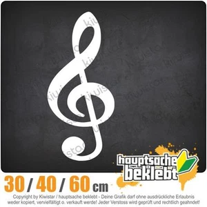 Violinschlüssel Notenschlüssel chf0706  in 3 Größen JDM  Heckscheibe Aufkleber - Picture 1 of 1