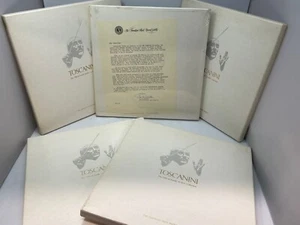 Lot of 5 Toscanini Family Archive Collection Franklin Mint Burgundy Vinyl LP Box - Foto 1 di 1