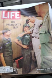 Life Magazine November 4 1966 Lyndon Johnson Vietnam War Visit Front Cover B69 - Picture 1 of 1