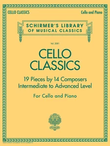 Cello Classics with Piano Sheet Music Intermediate to Advanced G Schirmer Book - Picture 1 of 1