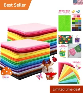 460 Pcs 240 Pcs Felt Sheets Bulk mm Thick Soft Felt Fabric Sheet 20 Assorted ... - Picture 1 of 7