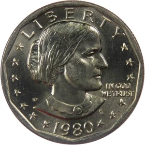 1980 D Susan B. Anthony Dollar $1 Coin - Picture 1 of 2