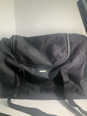 Giorgio Armani Parfums Duffle Black Hand Bag Gym Weekender Travel - Image 1 of 4