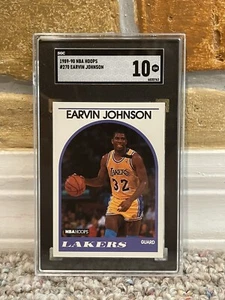 1989-90 MAGIC JOHNSON NBA HOOPS #270 LOS ANGELES LAKERS HOF SGC 10 GEM - Picture 1 of 2