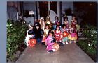 Found Color Photo P And 0127 Kids In Halloween Costumes Sitting On Porch