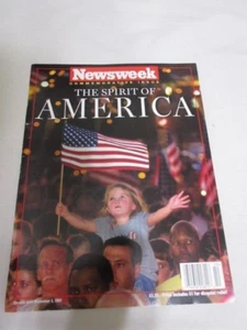 NEWSWEEK MAGAZINE BOOK - THE SPIRIT OF AMERICA 9-11 COMMEMORATE COLLECTOR ISSUE - Picture 1 of 13