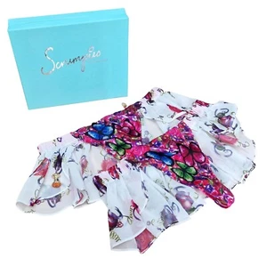 SCRUMPIES OF MAYFAIR 2 Pairs Garden Royale Womens String Thong Panties MRRP £70 - Picture 1 of 10